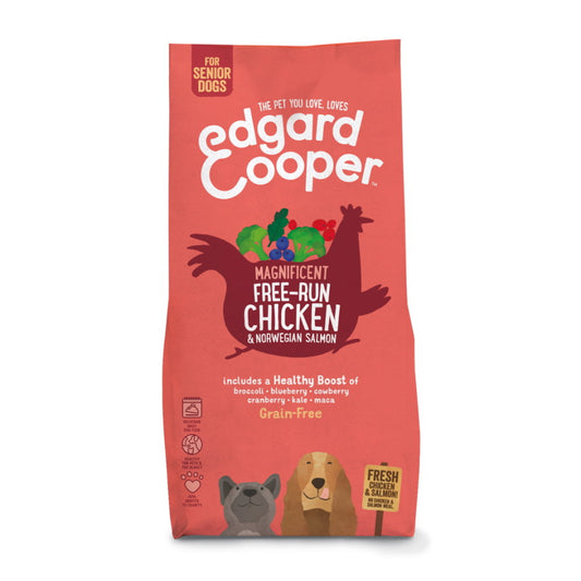 Edgard & Cooper Senior Grain Free Dry Dog Food Free-Run Chicken & Salmon, 2.5kg