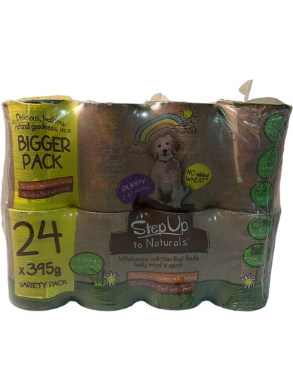 Step Up to Naturals | Puppy Variety Pack | 24 x 395g