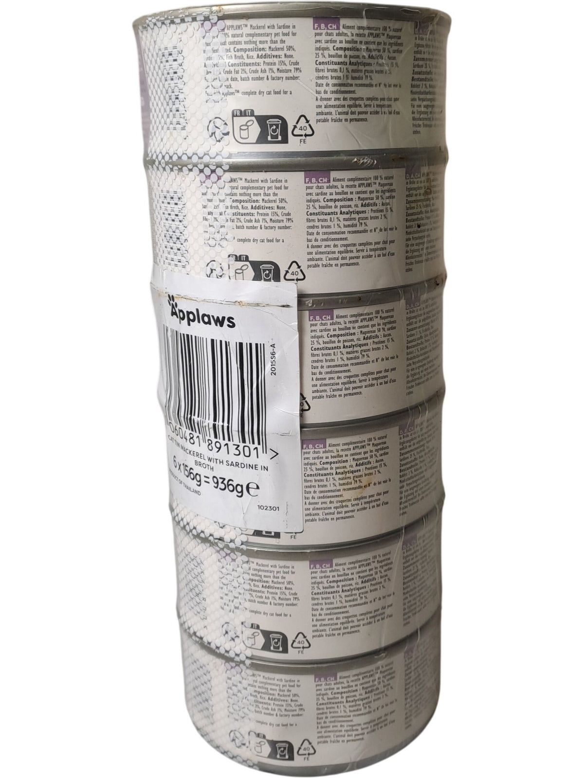 Applaws | Natural Cat Food Mackerel with Sardine | 156g