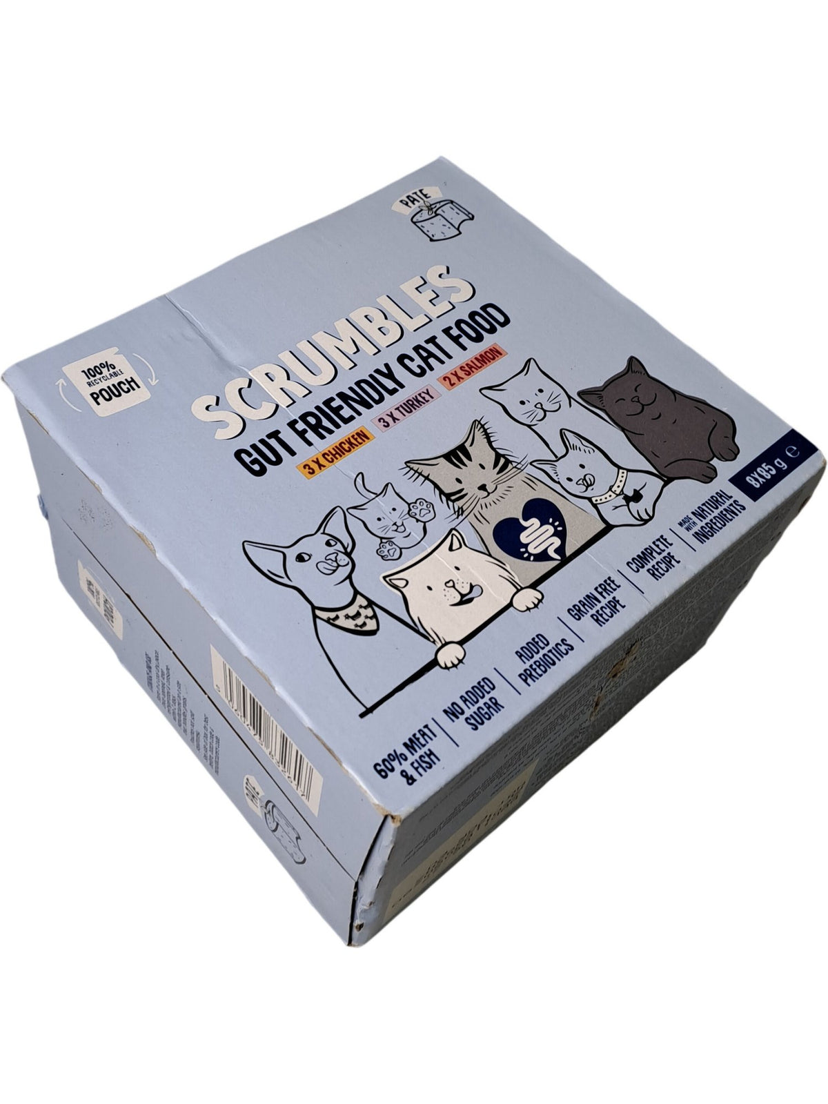 Scrumbles | Gut Friendly Cat Food | Pâté | 8x85g