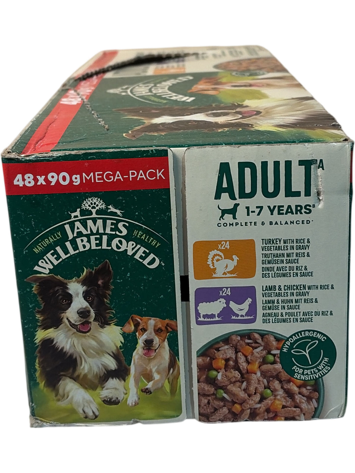 James Wellbeloved | Adult Dog Food Mega-Pack | 4008429166297 | 48x90g