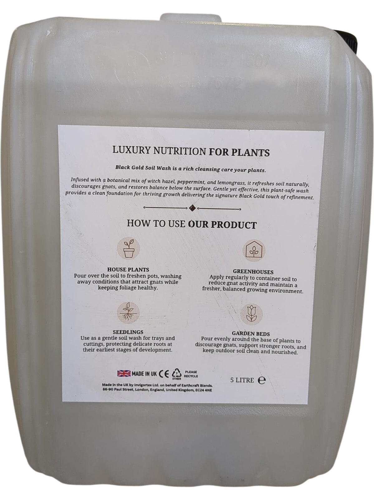 Black Gold | Natural Botanical Ready to Use Soil Wash | 5L