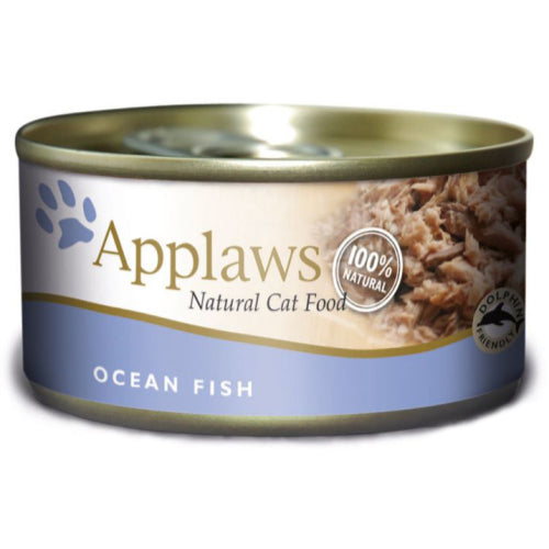 Applaws Adult Cat Cans in Broth 6 X 70g - Ocean Fish