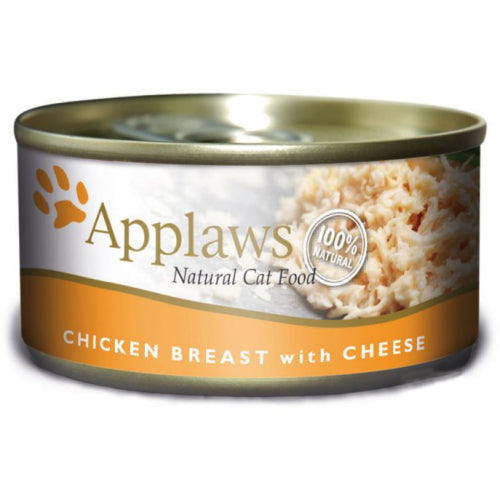 Applaws Adult Cat Cans in Broth Multibuy 24 X 70g - Chicken Breast with Cheese