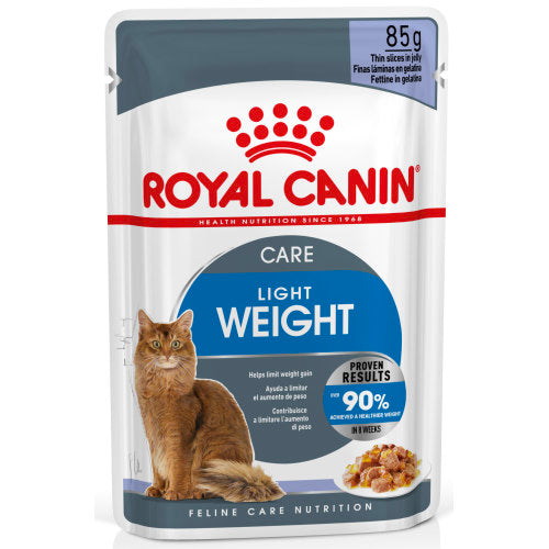 Royal Canin Light Weight Care Jelly Wet Cat Food - 12 X 85g Pouches