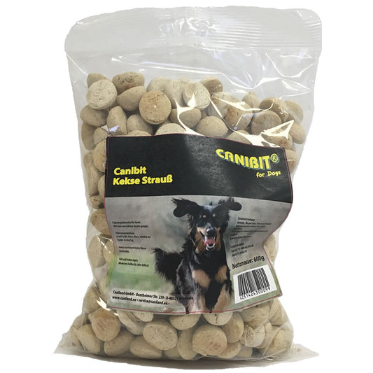 CANIBIT Ostrich Biscuits  600g Delicious Low Fat Dog Biscuits