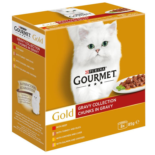 Gourmet Gold Pâté Recipes 8 X 85g - Multipack (Ocean Fish, Liver, Turkey, Beef)