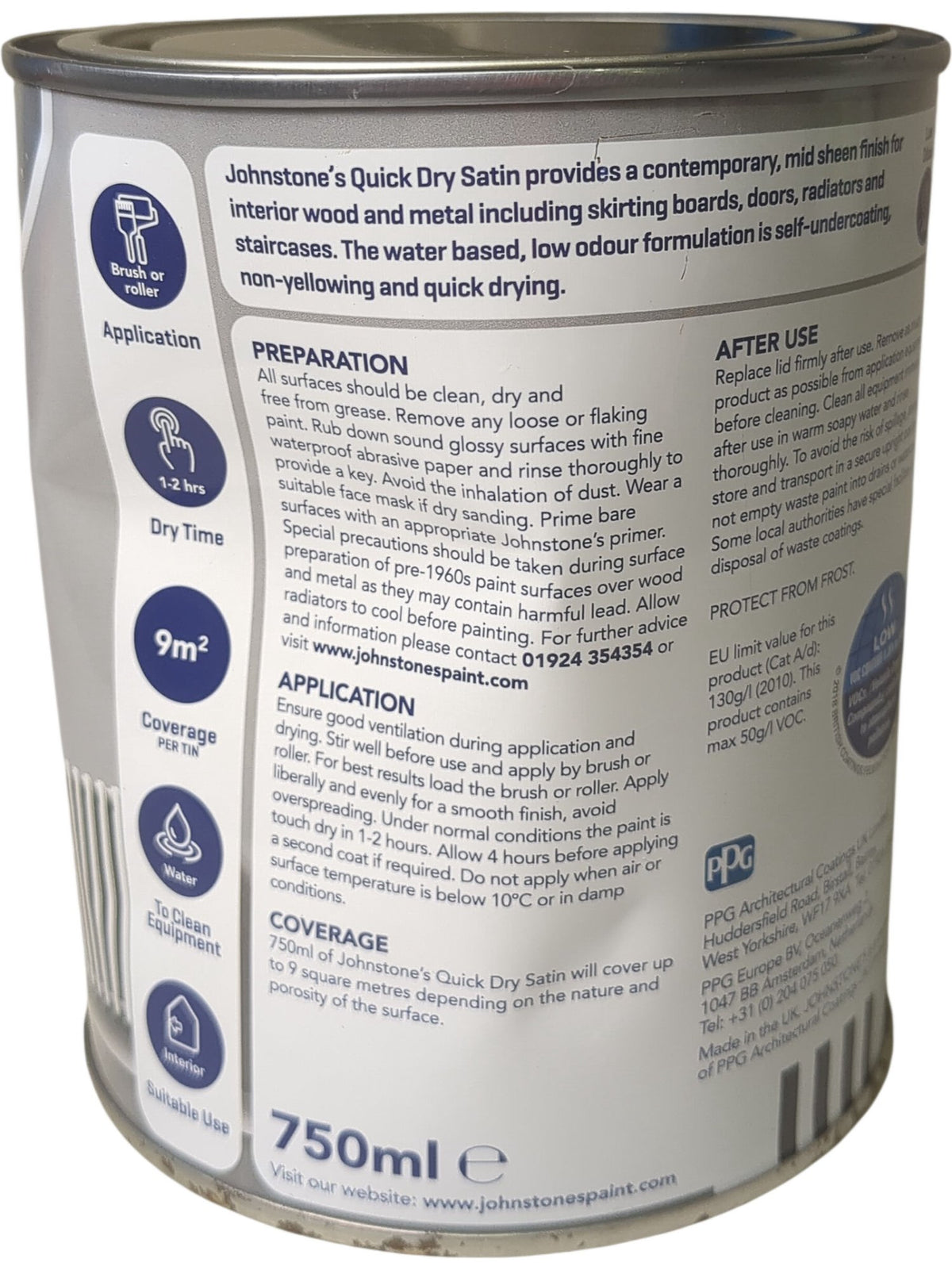 Johnstone's | Interior Wood & Metal Quick Dry | Smooth Cream | 750ml