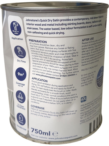 Johnstone's | Interior Wood & Metal Quick Dry | Smooth Cream | 750ml