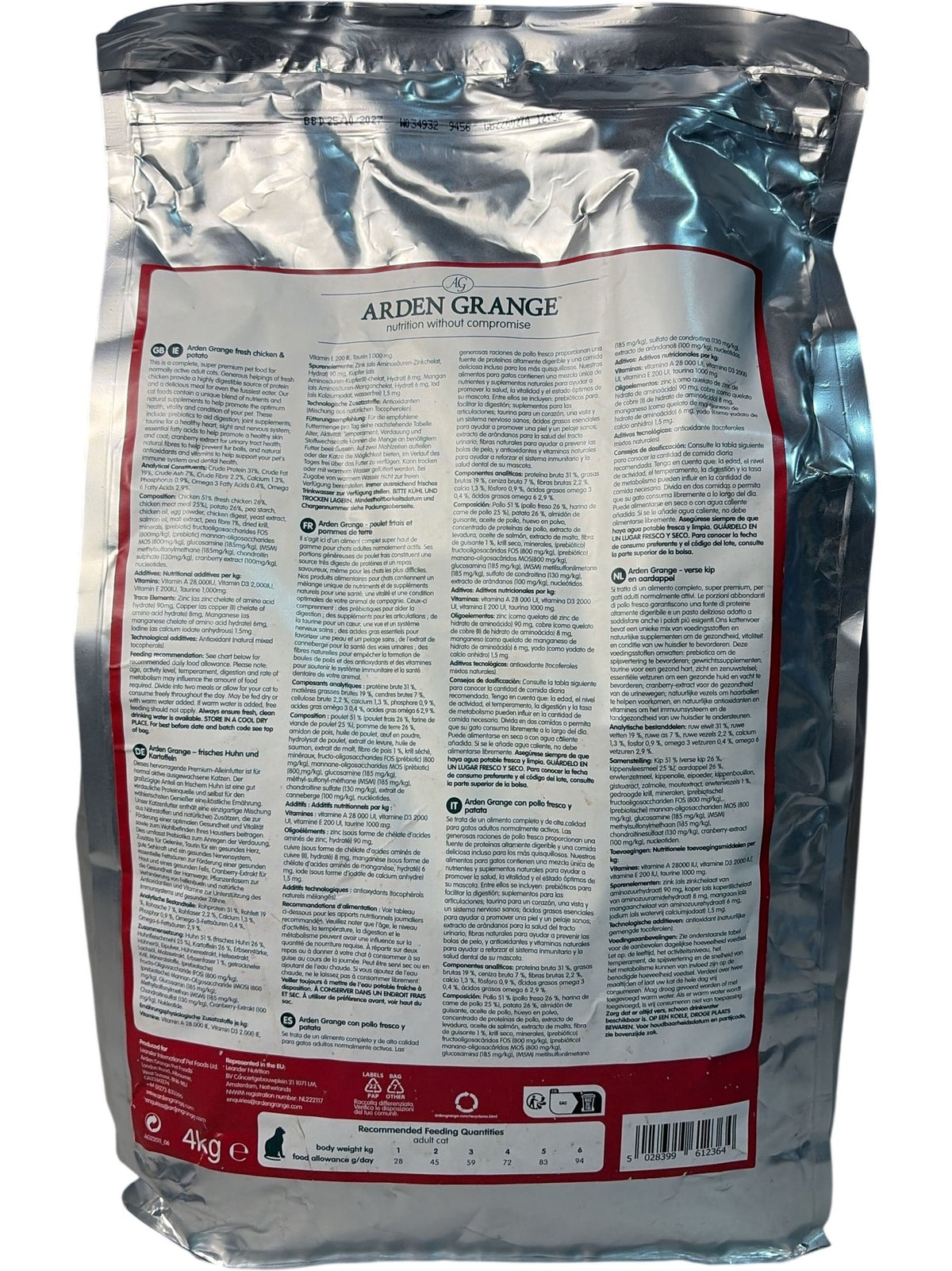 Arden Grange | Grain Free Cat Food | Fresh Chicken & Potato | 4kg