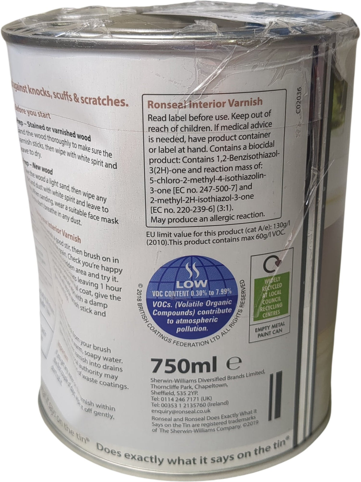 Ronseal | Interior Varnish | French Oak | 750ml