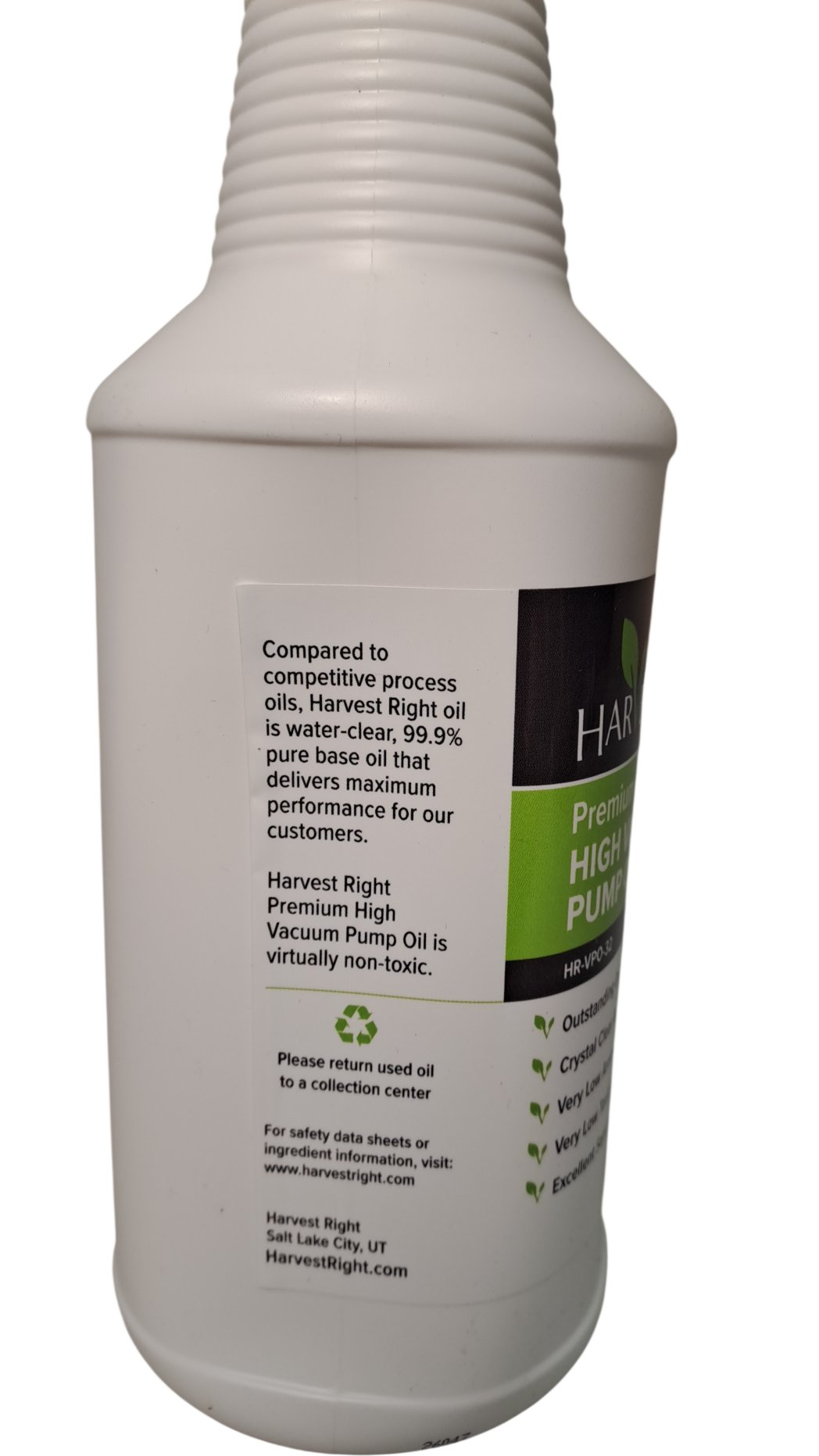 Harvest Right | Premium High Vacuum Pump Oil | HR-VPO-32 | 1 Quart