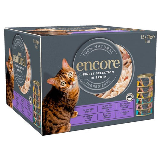 Encore Cans in Broth Multibuy 12 X 70g - Finest Selection