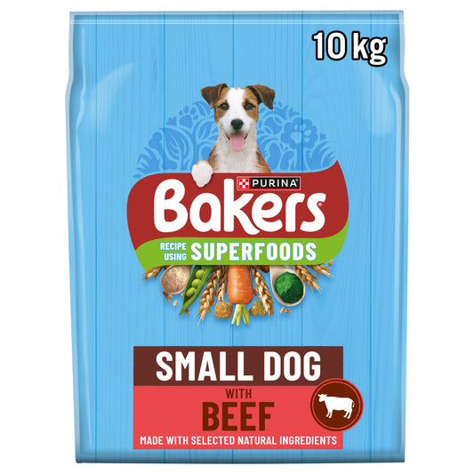 Bakers Recipe Superfoods Dry Dog Food Small Dog Complete Beef and Veg 10kg