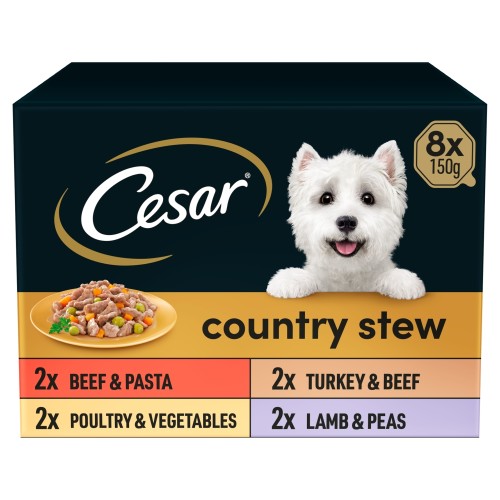 Cesar Country Stew Wet Dog Food Trays 8x150g