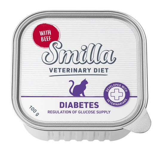 Smilla Veterinary Diet Diabetes - Multibuy: 8 X 100g