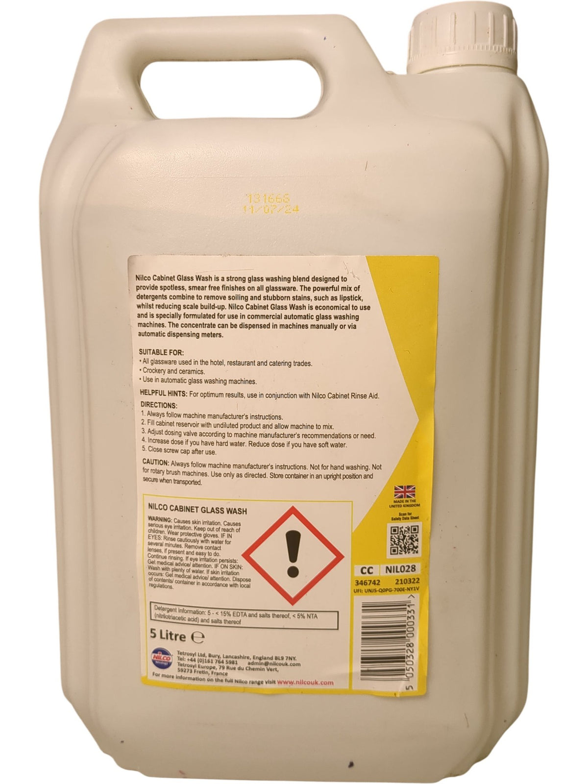 Nilco | Cabinet Glass Wash | C7 | 5 Litre