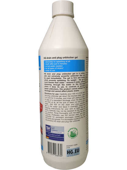 HG | Drain and Plug Unblocker Gel | 1000ml