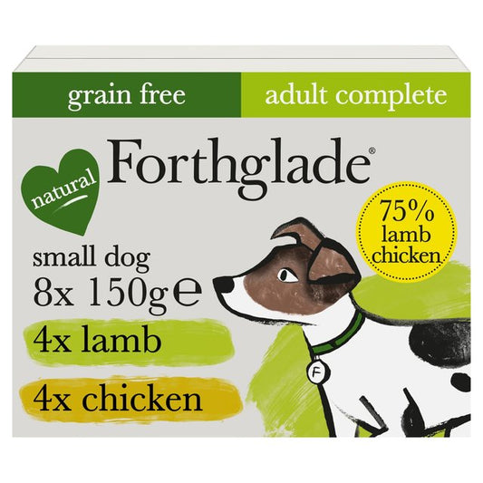 Forthglade Grain Free Adult Chicken & Lamb Small Wet Dog Food, 8 X 150g