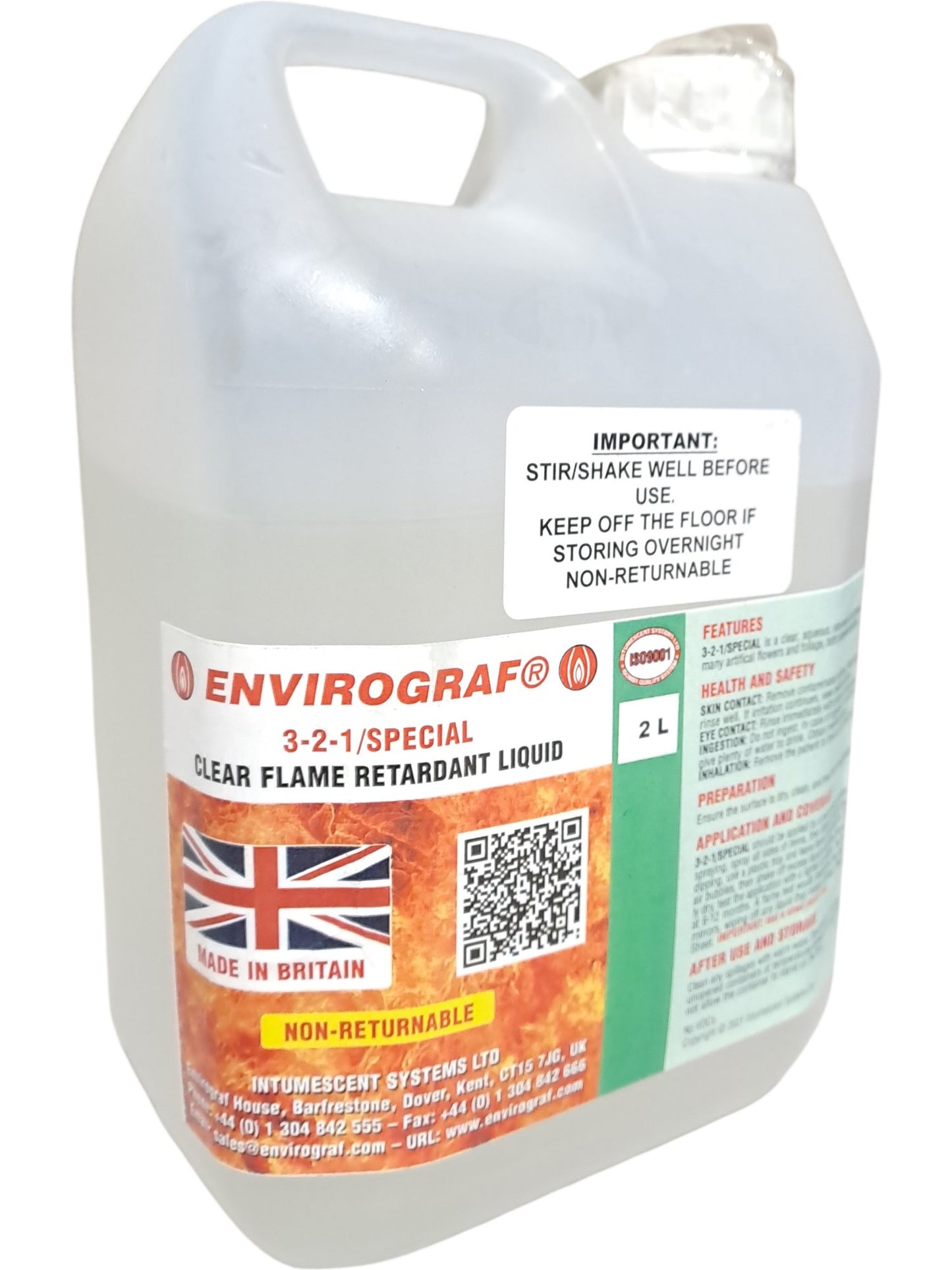 Envirograf | Clear Flame Retardant Liquid | 3-2-1 Special | 2L