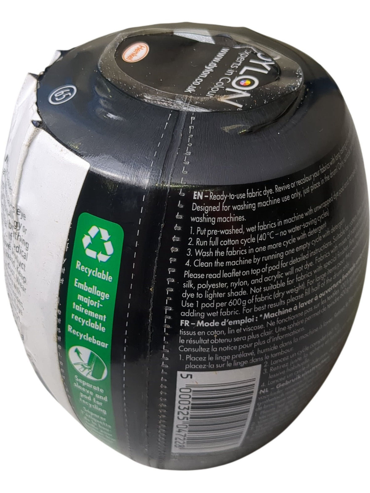 Dylon | All-in-1 Fabric Dye | Smoke Grey | 350g