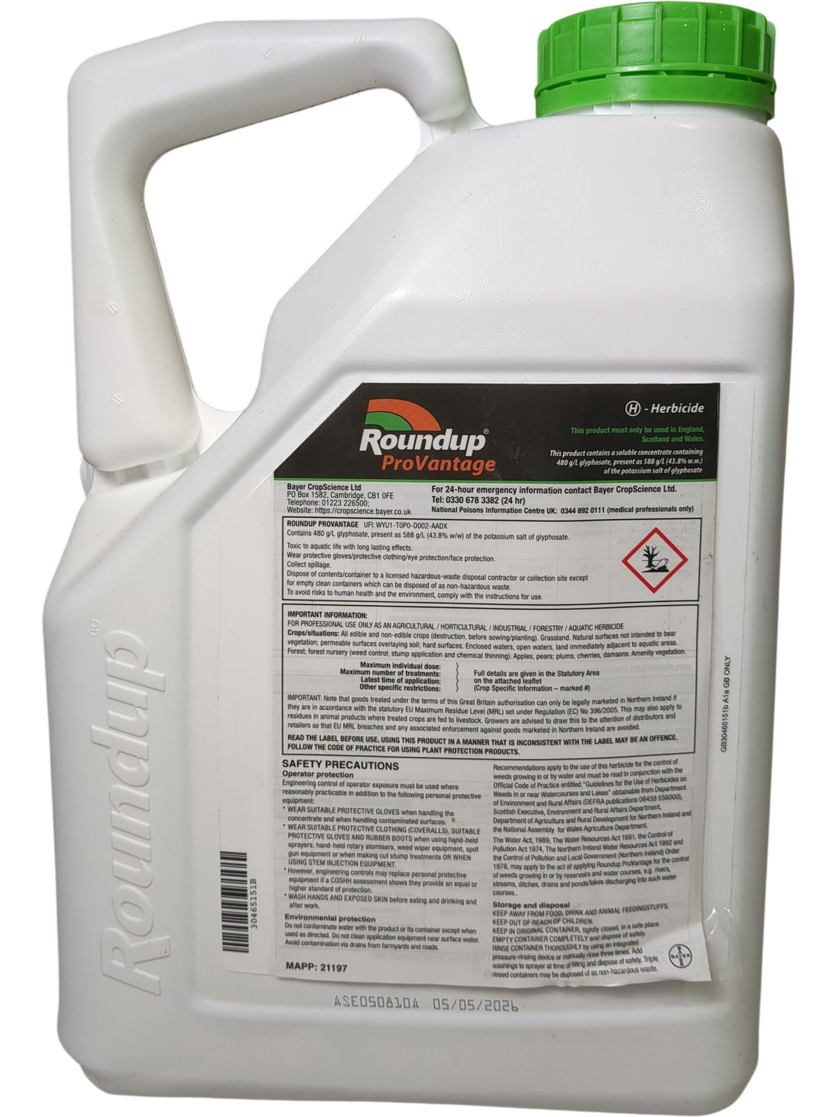 Roundup | Pro Vantage Herbicide | 5 Litres