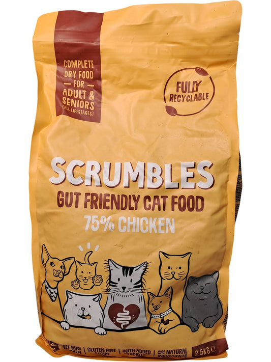Scrumbles | Gut Friendly Cat Food | Chicken| 2.5kg