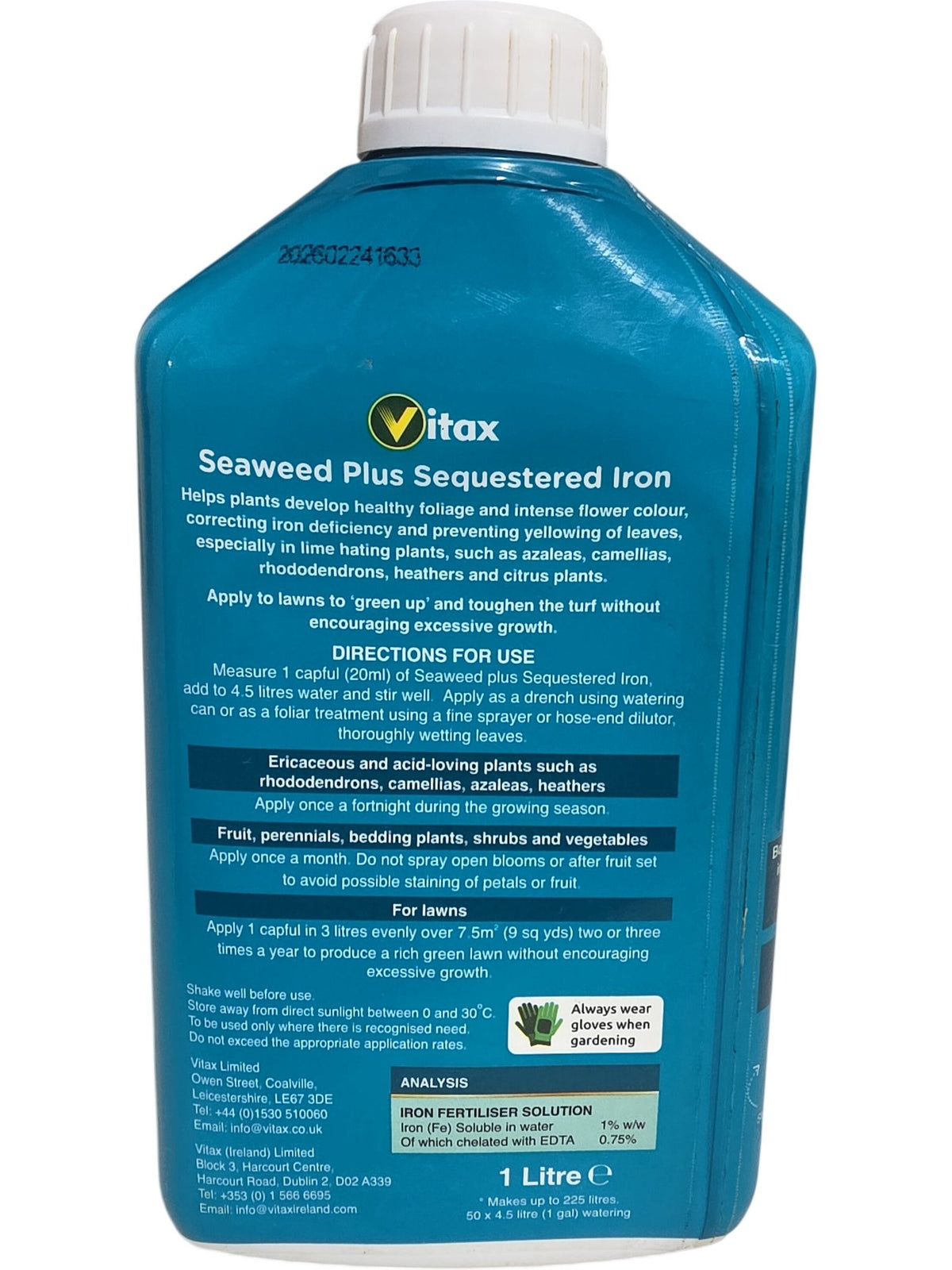 Vitax | Seaweed Plus Sequestered Iron | 1 Litre