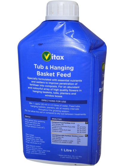 Vitax | Tub & Hanging Basket Feed | 1L