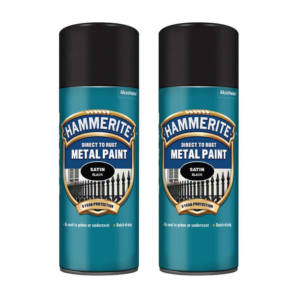 400ml| Hammerite| Metal Paint| Satin Black