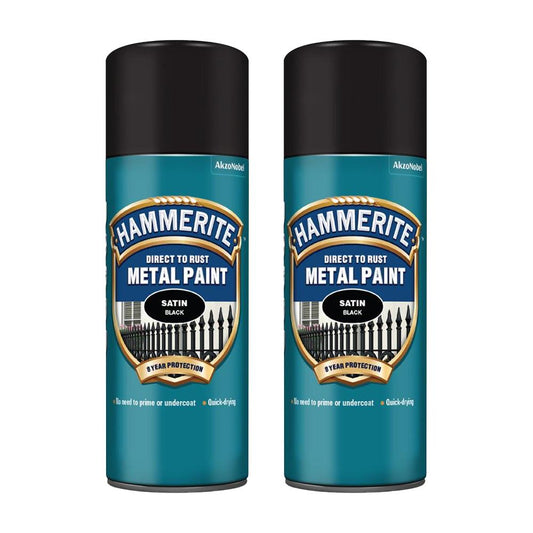 400ml| Hammerite| Metal Paint| Satin Black