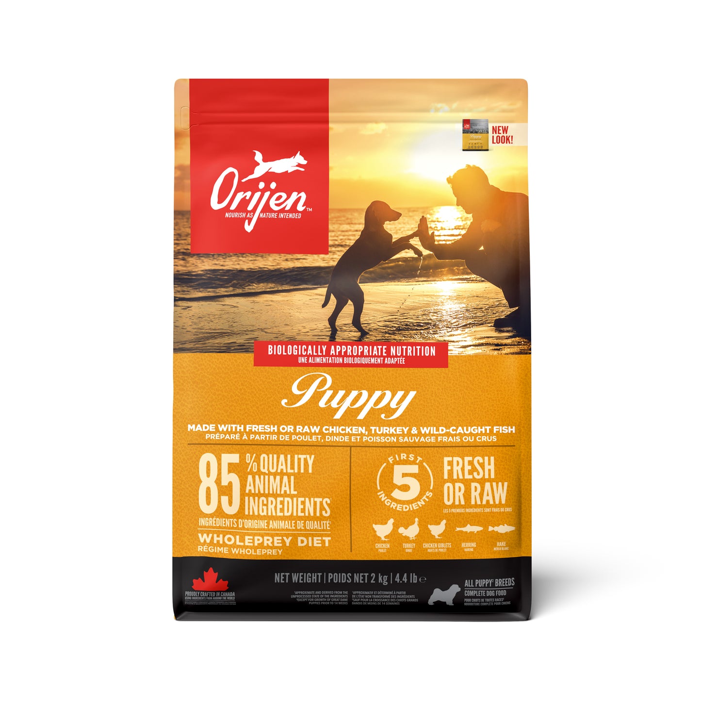 Orijen| Puppy Dry- Chicken/Turkey/Fish- Wholeprey Diet- Fresh/Raw- 2kg