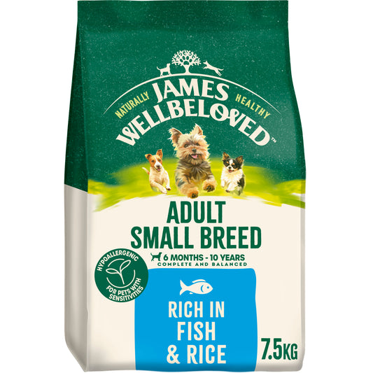 James Wellbeloved | Adult Small Breed | Fish & Rice | 7.5kg