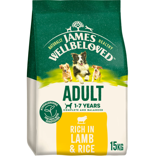 James Wellbeloved Adult Lamb & Rice 15kg