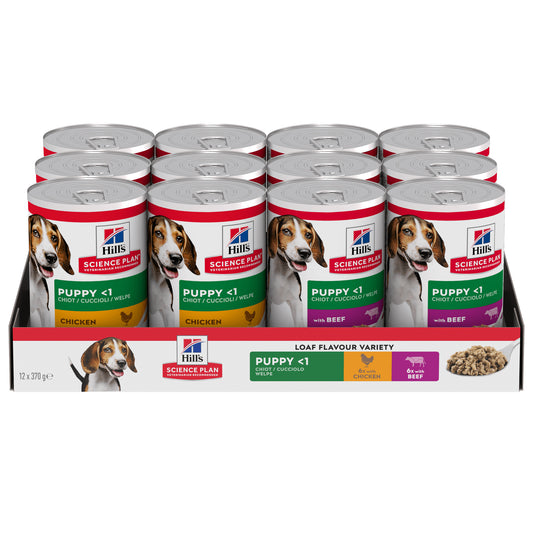 Hill's Dog | Puppy <1 | Chicken & Beef | 12x370g