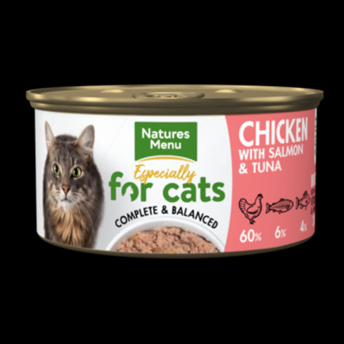 Natures Menu Chicken Salmon & Tuna Wet Adult Cat Food 85g X 18