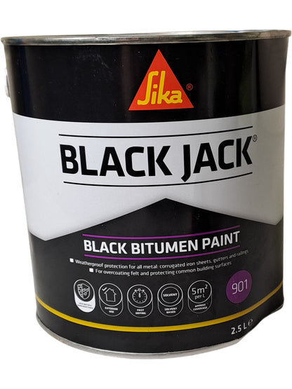 Sika | Black Jack Black Bitumen Paint | 901 | 2.5L