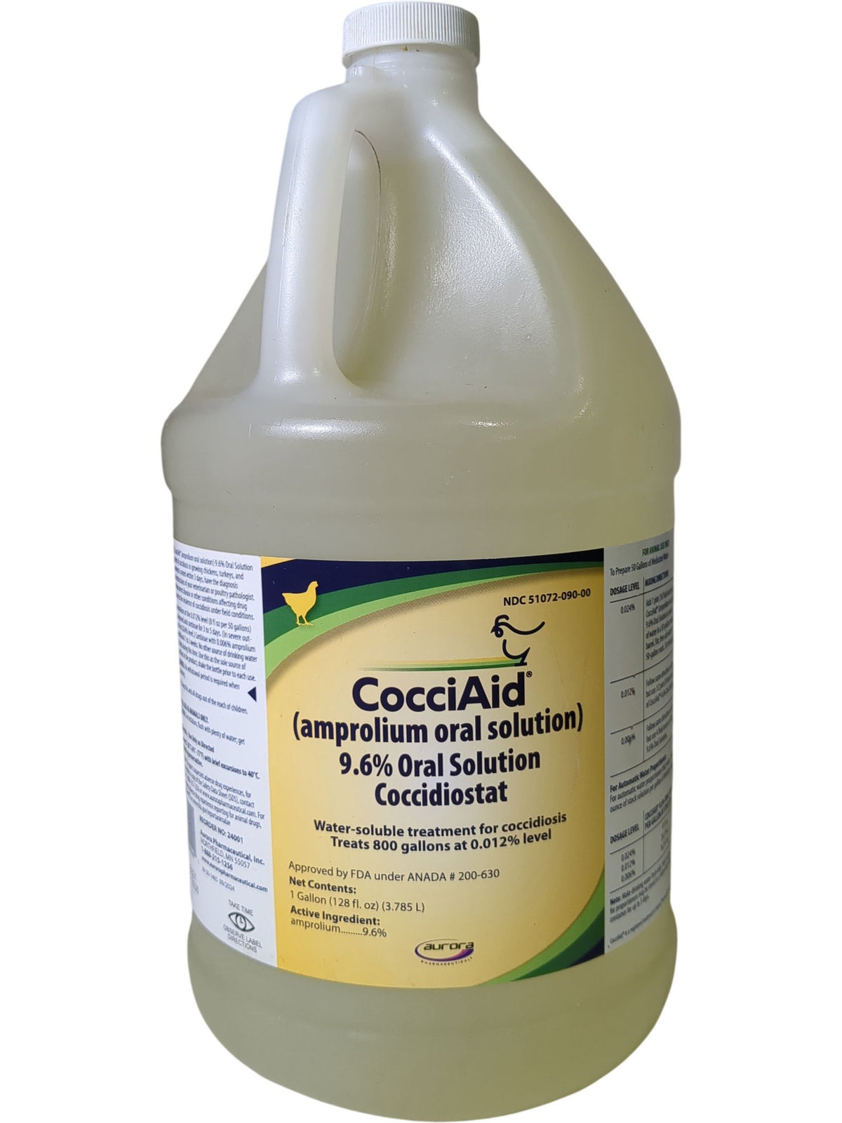 CocciAid | Amprolium Oral Solution | 9.6% | 1 Gallon