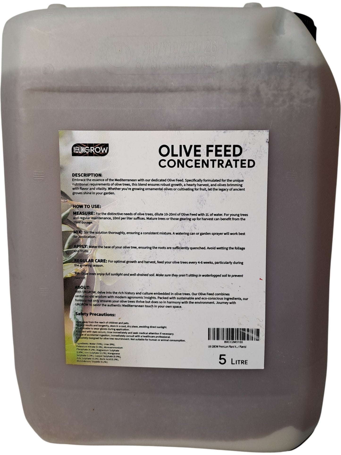 UKGrow | Olive Feed Concentrate | 5 Litre