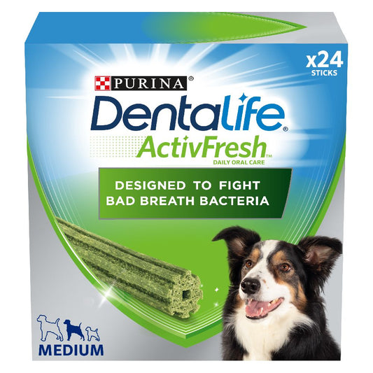 Purina Dentalife ActivFresh Daily Dental Care Snacks for Medium Breed Dogs - 48 Sticks