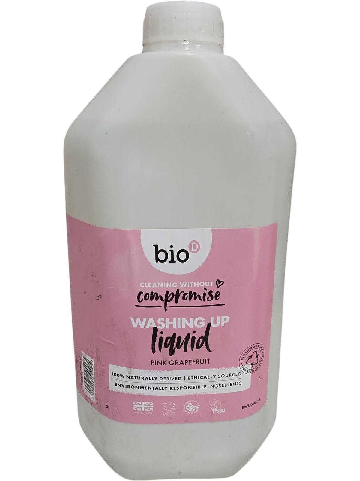 Bio D | Washing Up Liquid | Pink Grapefruit | 5L