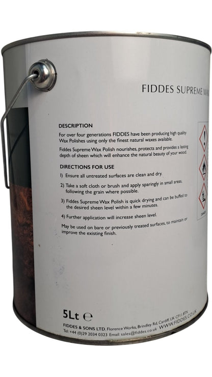Fiddes | Supreme Wax Polish | Stripped Pine | 5L