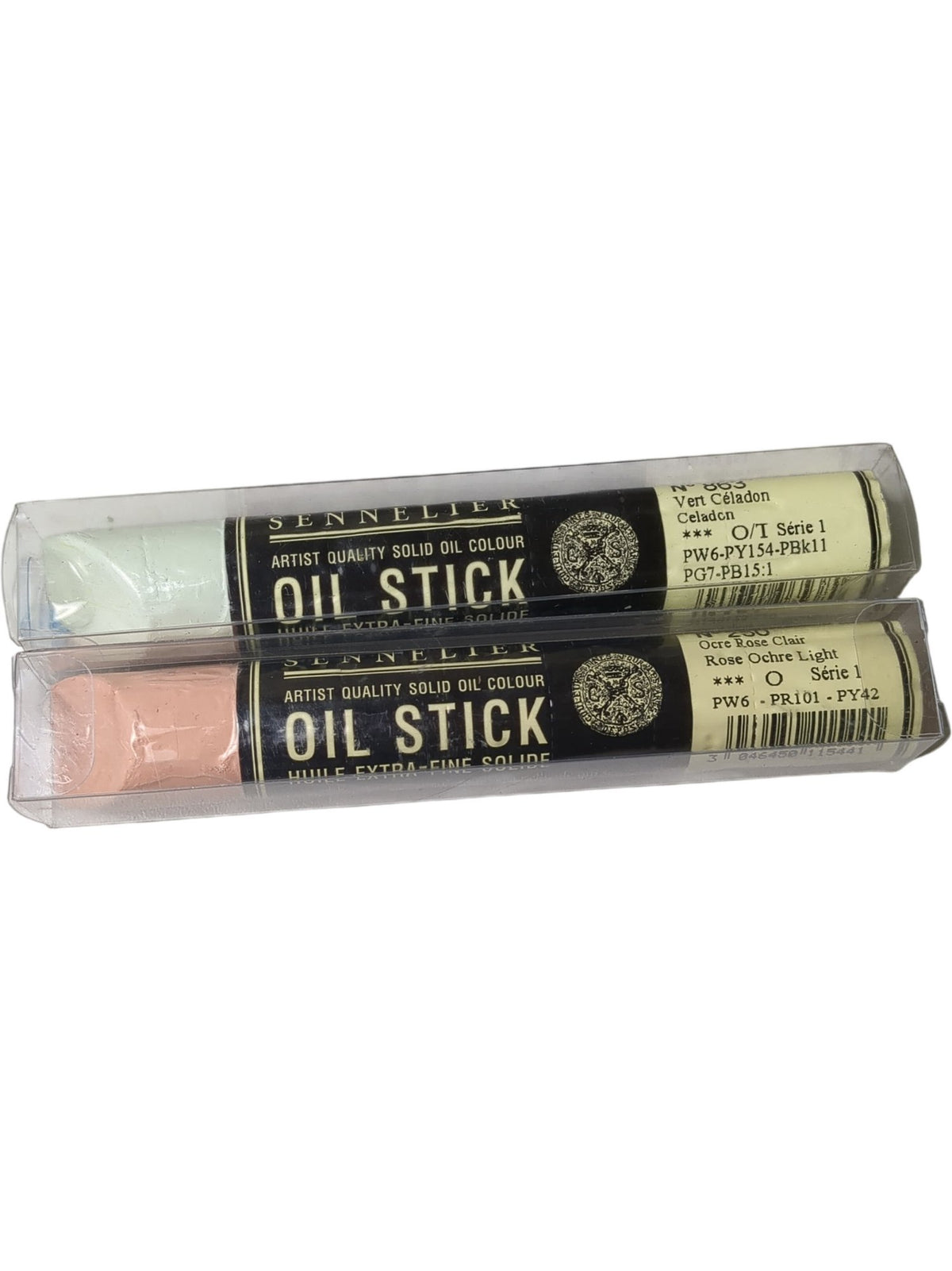 Sennelier | Artist Quality Solid Oil Colour Stick | Celadon & Rose Ochre Light