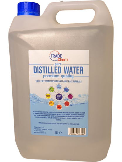 Trade Chem | Pure Distilled Water | 5L