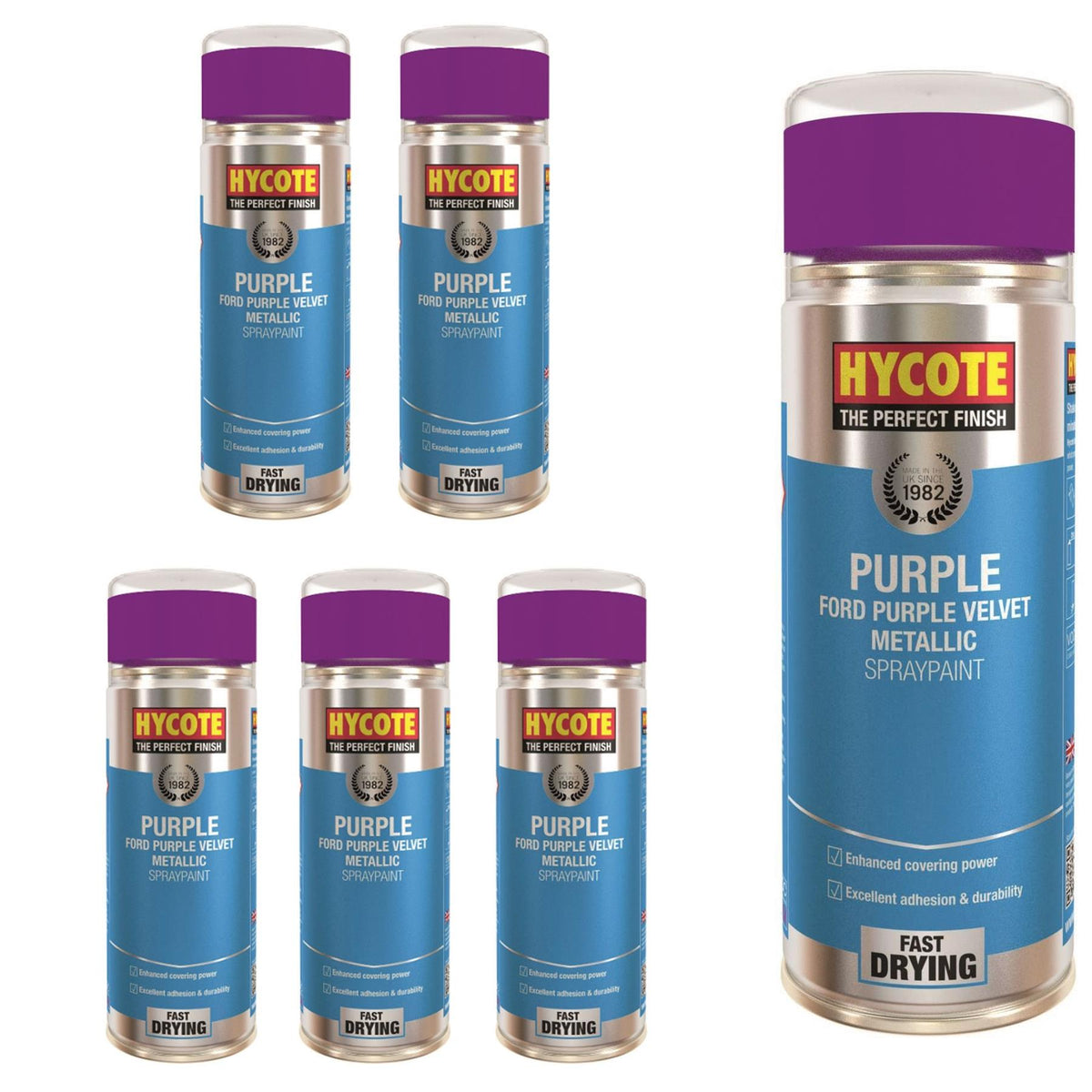 6 x 400ml| Hycote| Ford Purple Velvet Metallic Primer/Lacquer