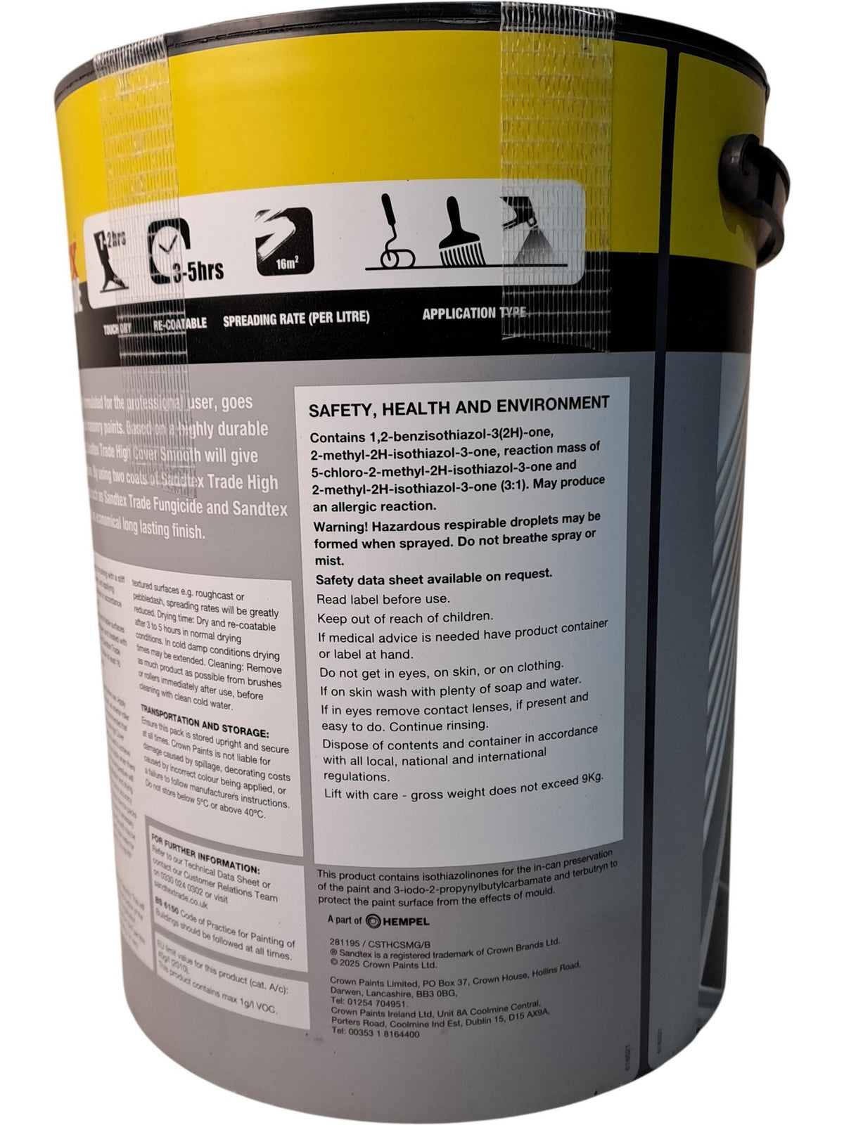 Sandtex | High Cover Smooth Paint | Cornish Cream | 5L