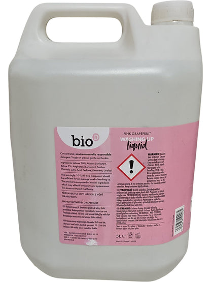 Bio D | Washing Up Liquid | Pink Grapefruit | 5L
