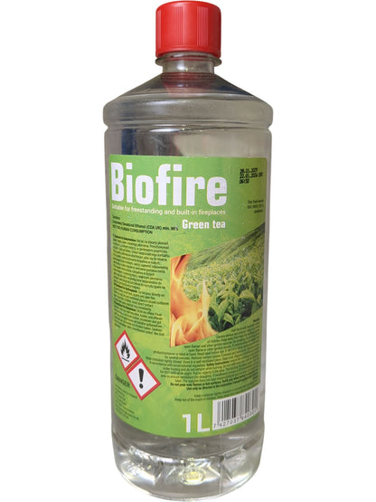 Biofire | Ethanol Fireplace Fuel | Green Tea | 1L