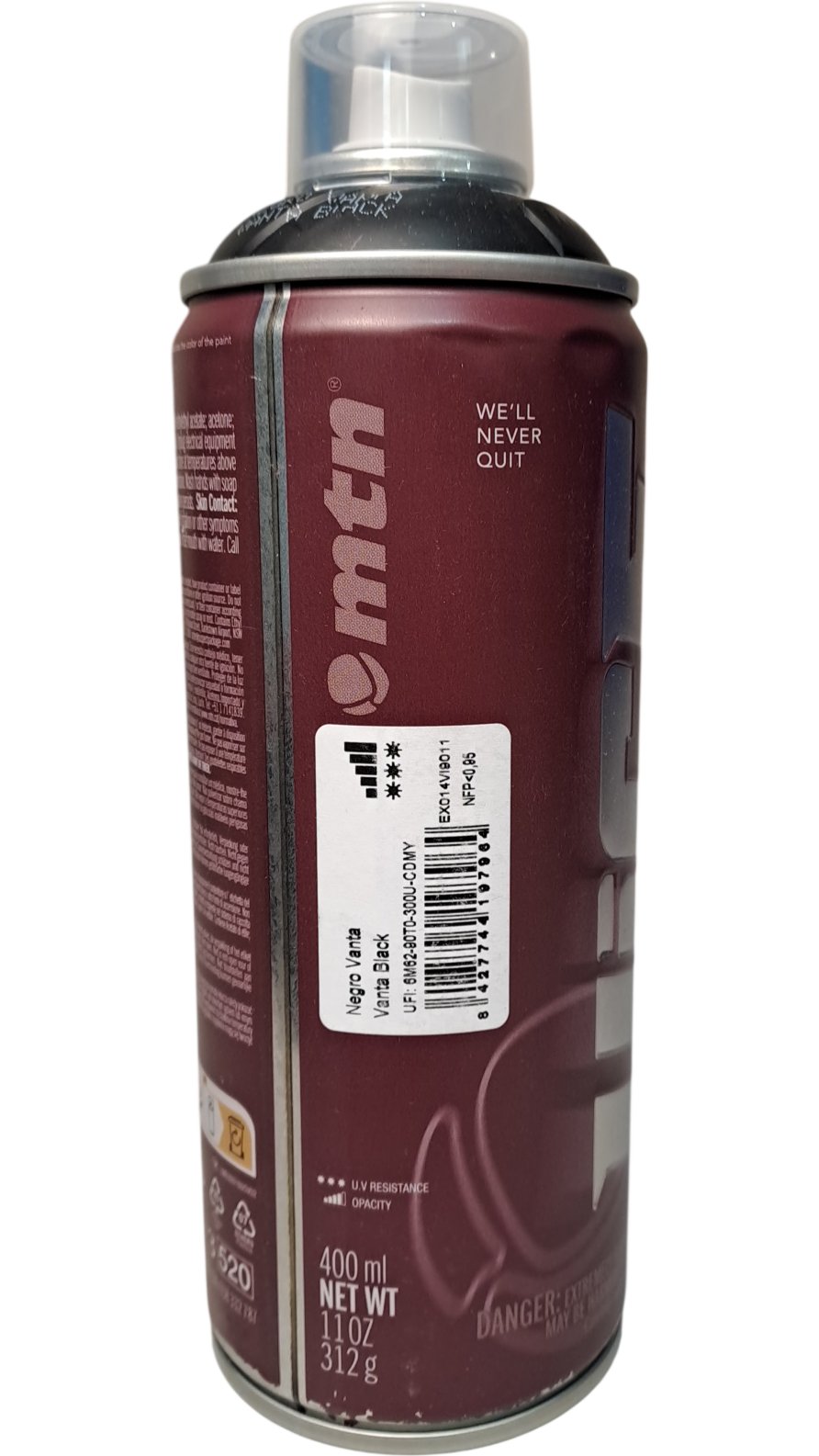 MTN | Spray Paint | Vanta Black | 400ml