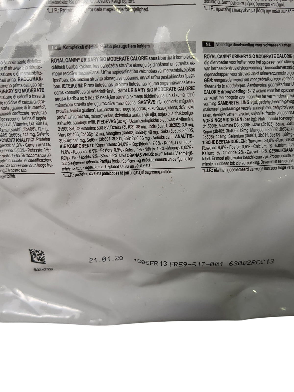 Royal Canin | Urinary S/O Moderate Calorie Cat Food | 7kg